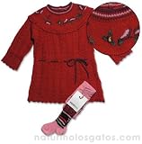 Kenzo Red Wool Dress Cotton Tight Set
