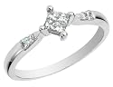 Princess Cut Diamond Engagement Ring 1/4 Carat (ctw) in 14K White Gold