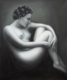 Art Reproduction Oil Painting - Nude Figures: Woman in Repose - Classic 20 X 24 - Hand Painted Canvas Art