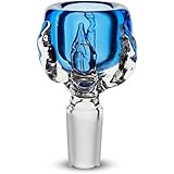 Glass Slide Bowl with five screens (14mm, light blue2)