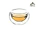 Luxtea Double-walled Borosilicate Teacup Glass Heat-resisting Tea Cup Hold 2 Oz,set of 10 (Teacup10pcs)