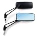 Universal Fit 10mm thread Bolts Motorcycle Moto Bike Motocross Jet Black Rectangular Side Mirrors For Harley Davidson Cruiser Chopper Suzuki Honda Kawasaki Yamaha BMW Scooter Vesp Moped