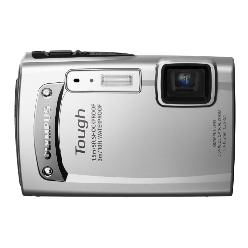 Olympus Tough TG-310 Digitalkamera (14 Megapixel, 3,6-fach opt, Zoom, 6,9 cm (2,7 Zoll) Display, bildstabilisiert, 3m wasserdicht, 1,5m stoßfest) silber