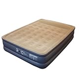 Embark Double Height Flocked Queen Airbed – Dark Beige