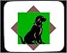 labrador41  - Decorated Mouse Pad with dog sitting labrador black