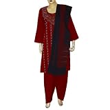 Indian Salwar Kurta Cotton Printed Embroidered Dress Size S
