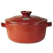 Emile Henry Flame Top Round Dutch Oven/Stew Pot, 7 quart, Red