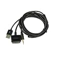 Khomo : Black Aux 3.5mm And Usb To Apple Ipod/iphone Dock Connector For Car,