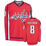 OVECHKIN #8 Washington Capitals RBK Premier NHL Hockey Jersey by Reebok (NHLPA Certified Custom Sewn Authentic Twill)