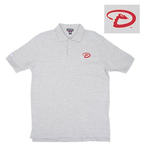 Arizona Diamondbacks Classic Pique Polo Shirt (Grey)
