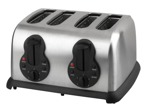 Kalorik 1450-Watt 4-Slice Toaster, Stainless Steel