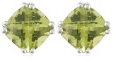 10k Choice of White or Yellow Gold, August Birthstone, Peridot Earrings