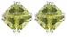 10k White Gold, August Birthstone, Peridot Earrings