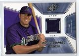2001 Upper Deck SPX Jack Cust Game Used Jersey Baseball Card