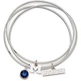 University of Michigan Triple Bangle Bracelet