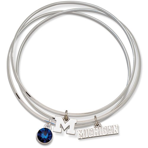 University of Michigan Triple Bangle Bracelet