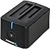 Sabrent USB 3.0 to SATA Dual Bay External Hard Drive Docking Station for 2.5 or 3.5in HDD, SSD with Hard Drive Duplicator/Cloner Function [4TB Support] (EC-HDD2)