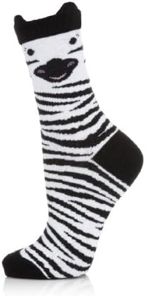 Accessorize Womens Zak Zebra Top Face Sock