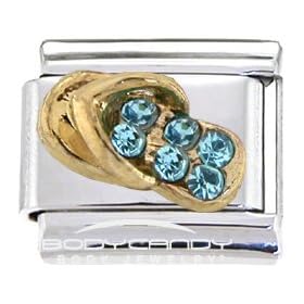 Crystal Gem December Birthstone Sandal Italian Charm