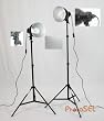 PhotoSEL LS12E52 5400K Studio Lighting Kit with 2x85w CRI>90 Bulbs