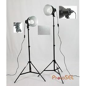 PhotoSEL LS12E52 5400K Studio Lighting Kit with 2x85w CRI>90 Bulbs