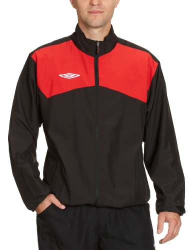 Umbro Herren Jacke Training, schwarz/zinnoberrot, L, 697708-K95