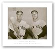 American Heroes - Joe DiMaggio and Mickey Mantle by Anonymous 23.5"x19" Art Print Poster