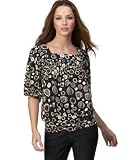 Apparel : Cha Cha Vente Scribble-Dot Square-Neck Top