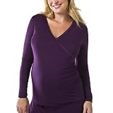 Liz Lange for Target Long-Sleeve Wrap Top - Grape