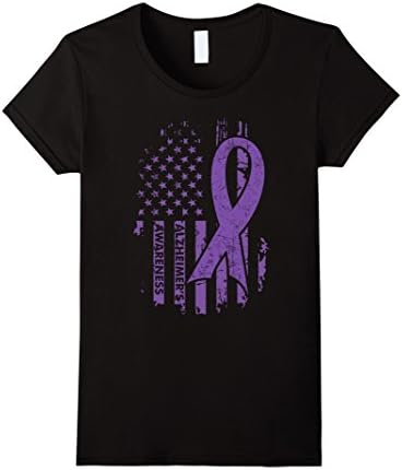 Women's Alzheimers Awareness TShirt Medium Black