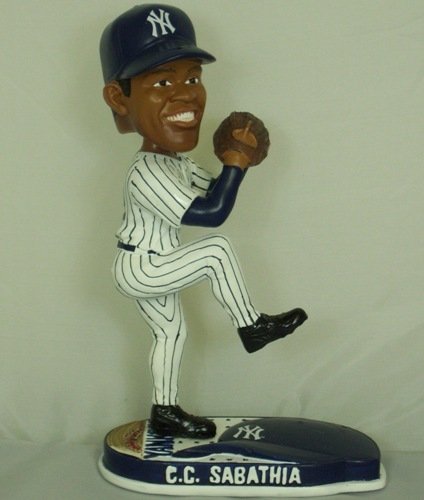 C.C. Sabathia New York Yankees MLB Helmet Base Bobblehead