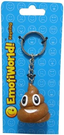 Resin Pile of Poop Emoji Key Chain Funny Novelty