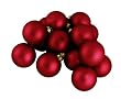 Club Pack of 36 Matte Santa Red Glass Ball Christmas Ornaments 2.75" (67mm)