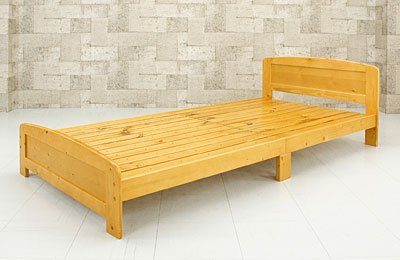 カントリー調パインすのこベッド(シングル) ライトブラウン(LBR)