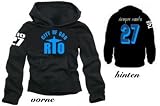 Coole Fun T-Shirts RIO city of god SIMPRE SAMBA Kapuzensweater, Groesse: XL