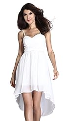 Sexy High-Low-Hem Chiffon/Polyester/Spandex Backless Lace Sleeveless Evening Dress/Prom Dress/Party Dress 