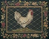 Old World Hen - Mini by Kimberly Poloson. ART PRINT Canvas Rolled.. 10.00 inches width by 8.00 inches height. Highest Quality Art Poster Print
