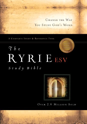 the ryrie esv study bible calfskin leather black red letter indexed