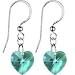 Austrian Crystal Heart December Birthstone Earrings MADE WITH SWAROVSKI ELEMENTS