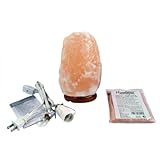 8 Inch, Indus Classic, New Himalayan Rock Crystal Salt Lamps Natural Ion Generators Unique Gift Ideas with Cord and Bulb. Get Free 125 Grams Gourmet Pink Edible Food Grade Salt.