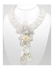 Flower Agate Necklace In Sterling Silver