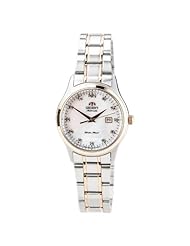 Orient NR1Q001W Womens Charlene Two Tone White Dial Automatic Crystal Watch