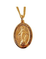 Gold/Sterling Silver Miraculous Medal on 20 inch chain