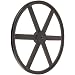 Martin P/B Plain Bore FHP Sheave, 3L/4L Belt Section, 1 Groove, Class 30 Gray Cast Iron