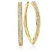 14K Yellow Gold Diamond Chevron Earrings