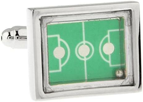 Inspire Jewelry Mens Soccer Field Goal Game Ball Really Moves Cufflinks with Presentation Gift Box Suit Wedding Business