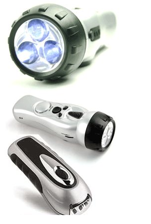 Illuminator 4 in 1 Wind-Up Self Powered LED Flashlight + Illuminator Wind-Up Self Powered LED Flashlight