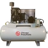 - Chicago Pneumatic Reciprocating Air Compressor - 5 HP, 80 Gallon, 208/230 Volt, 1-Phase, Model# RCP-381HS