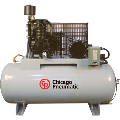 - Chicago Pneumatic Reciprocating Air Compressor - 5 HP, 80 Gallon, 208/230 Volt, 1-Phase, Model# RCP-381HS