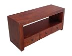 THREE DRAW FLAT OPEN TV MEDIA CABINET